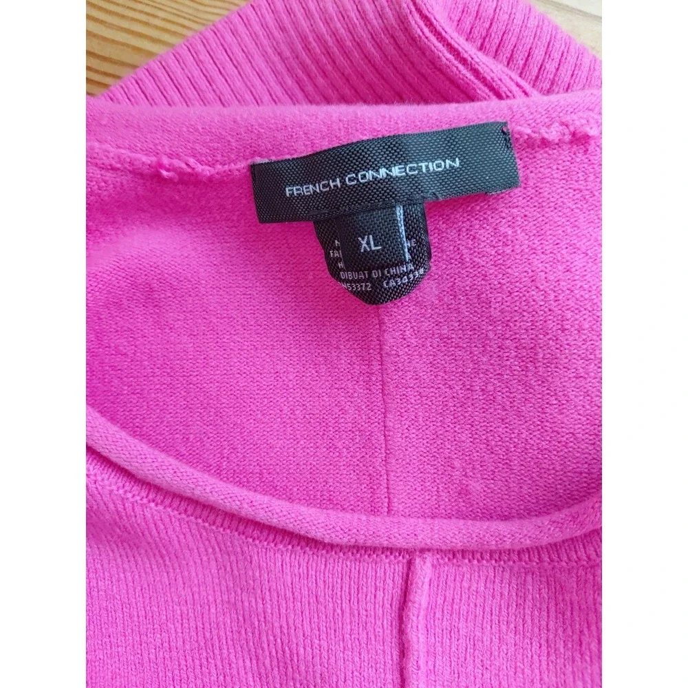 Bright Pink Cozy‎ Boxy Oversized Pullover Sweater Valentine's Women's Size XL - Picture 4 of 9